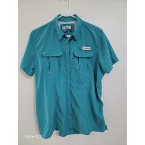 Magellan Outdoors Shirt Women's Large Green Laguna Madre Vented Moisture Wicking